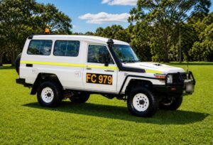 Toyota LandCruiser 70 Series Troop Carrier Wagon Mine Spec Hire Vehicle