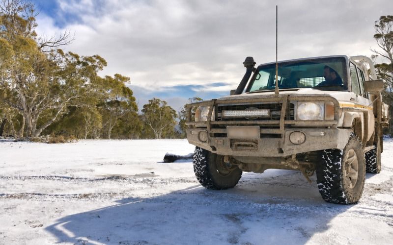 A LandCruiser working on Snowy 2.0